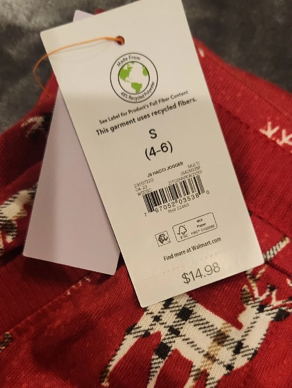 Womens Red Reindeer Print Pajama Pants